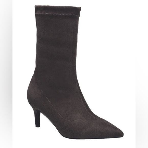 H Halston Women's Brown Girona Stiletto Heeled Dress Booties Size 8.5 NWOT - Picture 1 of 10